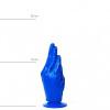 Modr dildo HAND 17cm